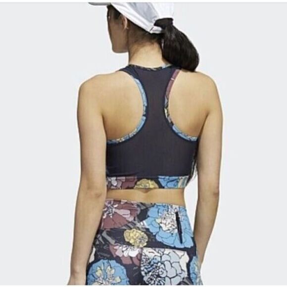adidas HH9095 Women’s Sz S (A-C) Medium-Support All-Over Print Sports Bra $60 - Picture 6 of 6